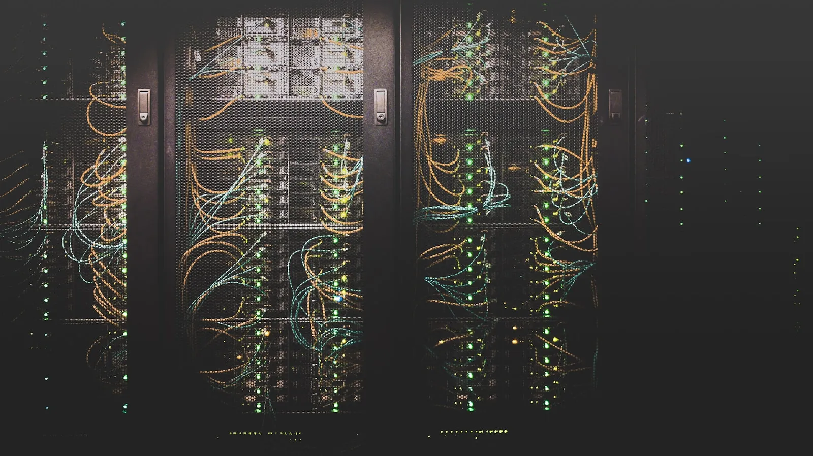 Networking cables connecting servers in a data center
